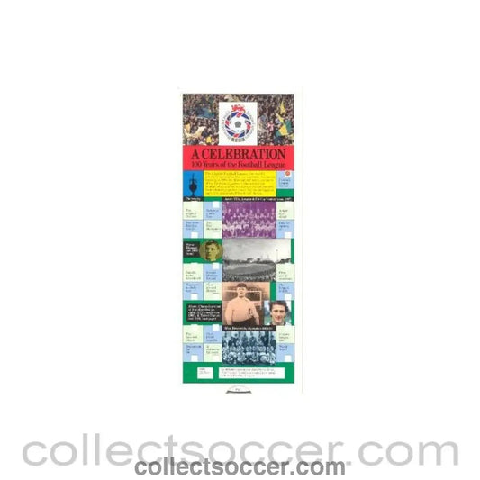 A Celebration 100 Years of the Football League booklet - Collect Soccer