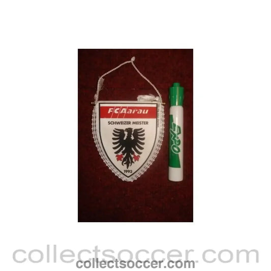 Aarau F.C. Switzerland small Pennant once property of the football referee Neil Midgley