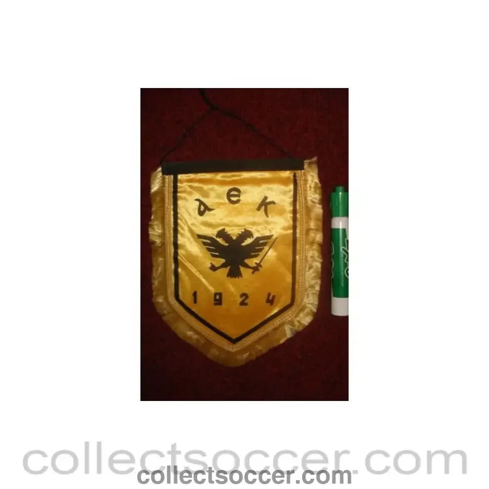 AEK Pennant once property of the football referee Neil Midgley - Collect Soccer