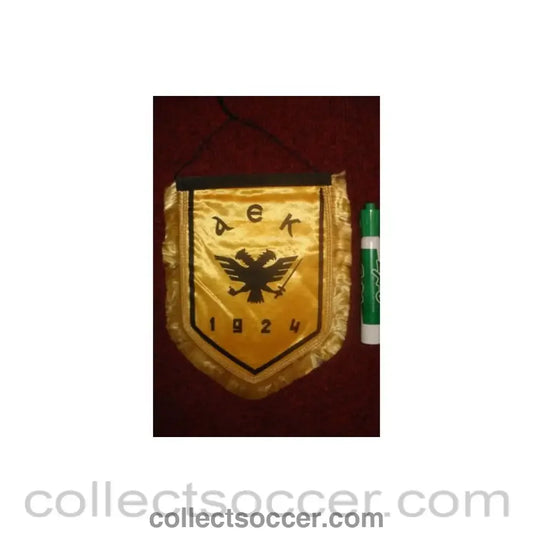AEK Pennant once property of the football referee Neil Midgley