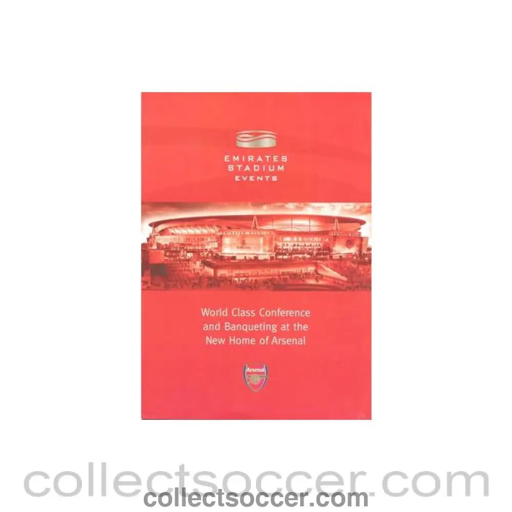 Arsenal - Emirates Stadium Events brochure - Collect Soccer