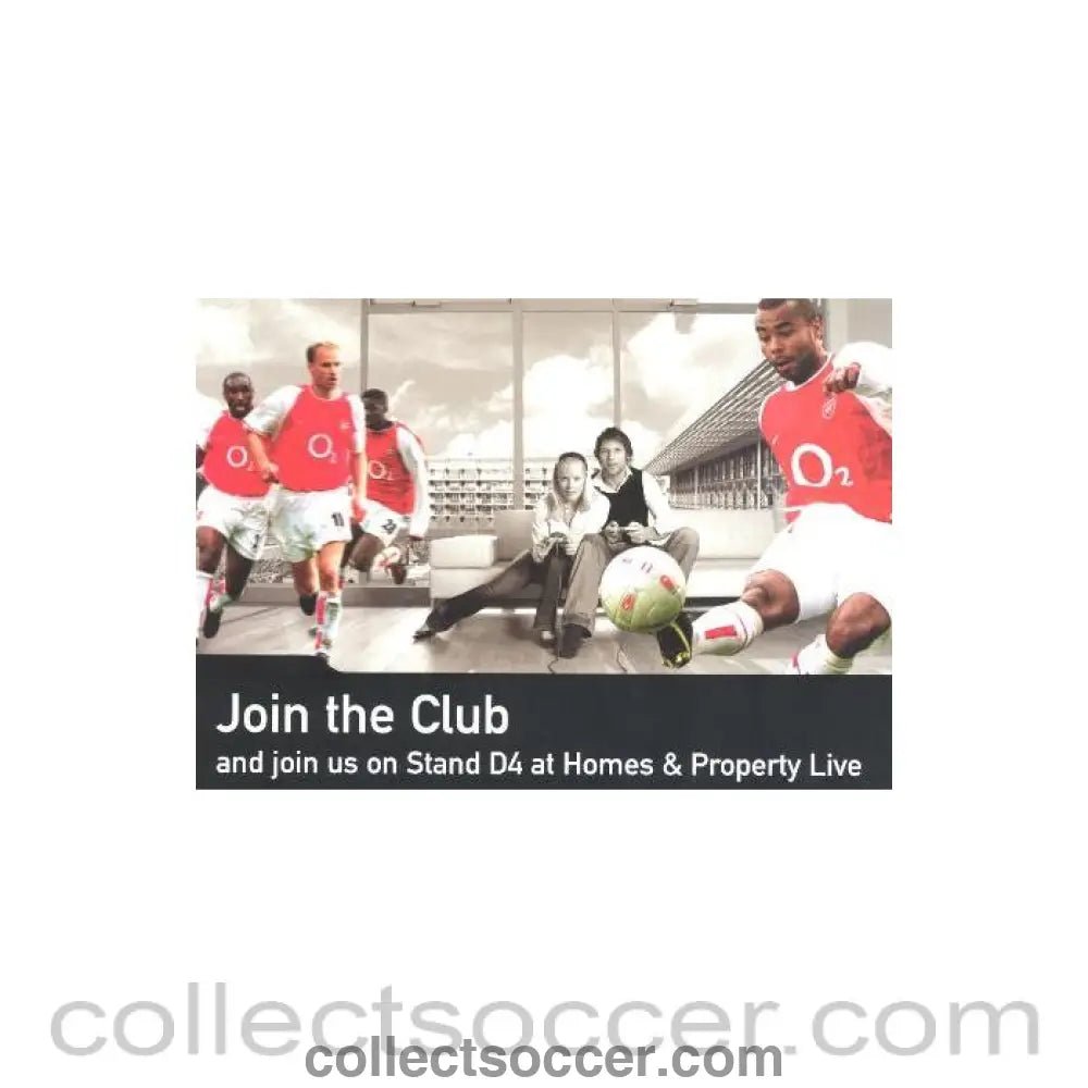 Arsenal flyer Join the Club flyer - Collect Soccer