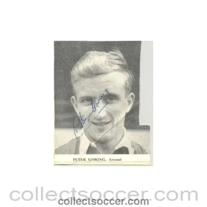 Arsenal - Peter Goring Signed Newspaper Cutting Photograph - Collect Soccer