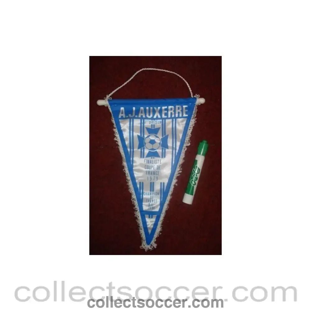 Auxerre, France Pennant once property of the football referee Neil Midgley - Collect Soccer