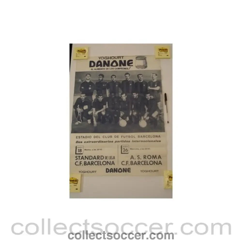 Barcelona v Standard Liege and v Roma poster - Collect Soccer