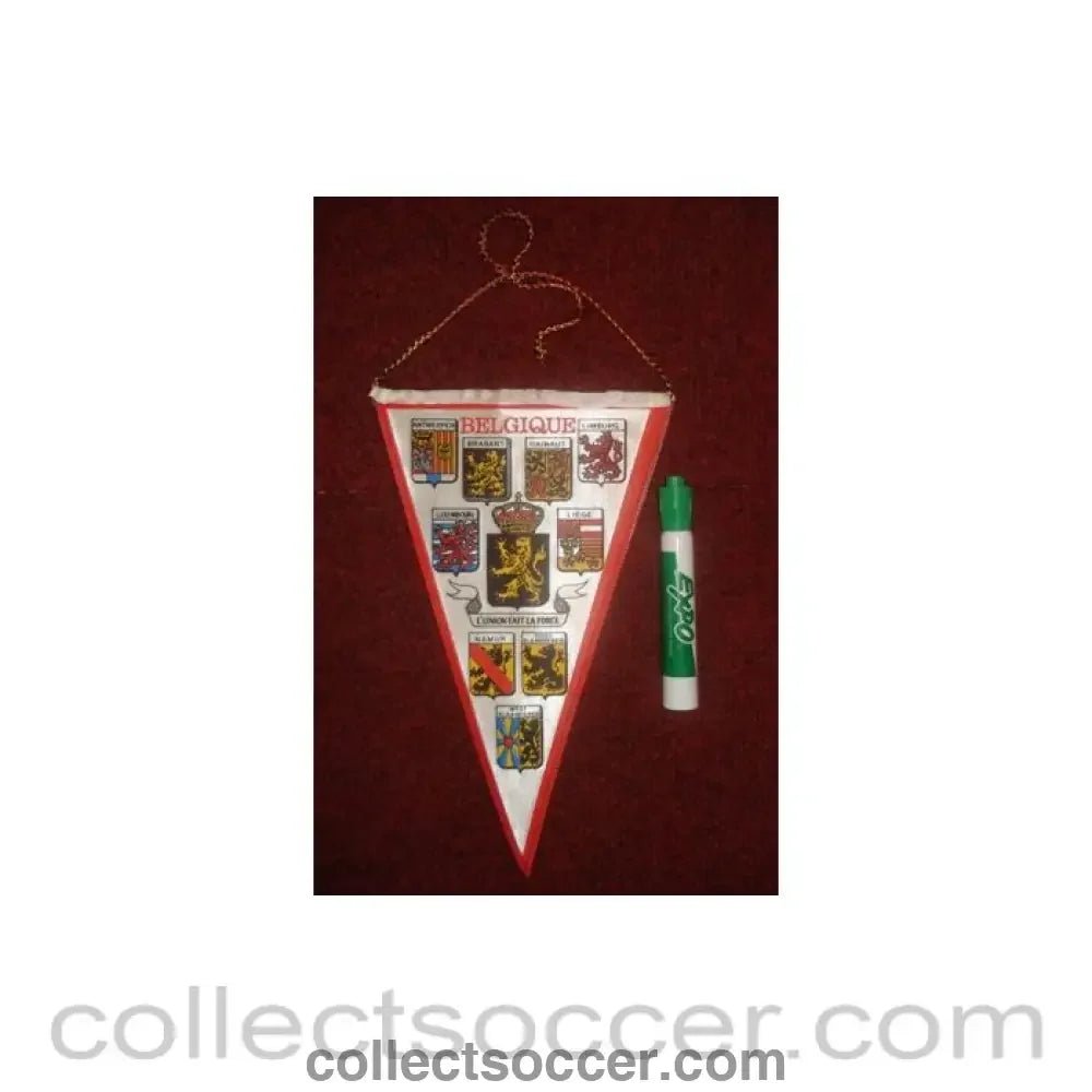 Belgium Pennant once property of the football referee Neil Midgley - Collect Soccer