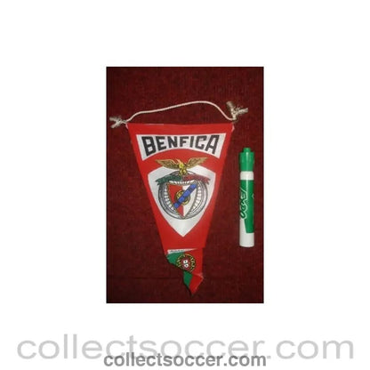 Benfica Pennant once property of the football referee Neil Midgley - Collect Soccer