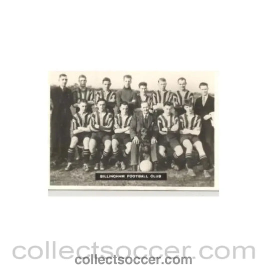 Billingham Football Club team photograph photocard