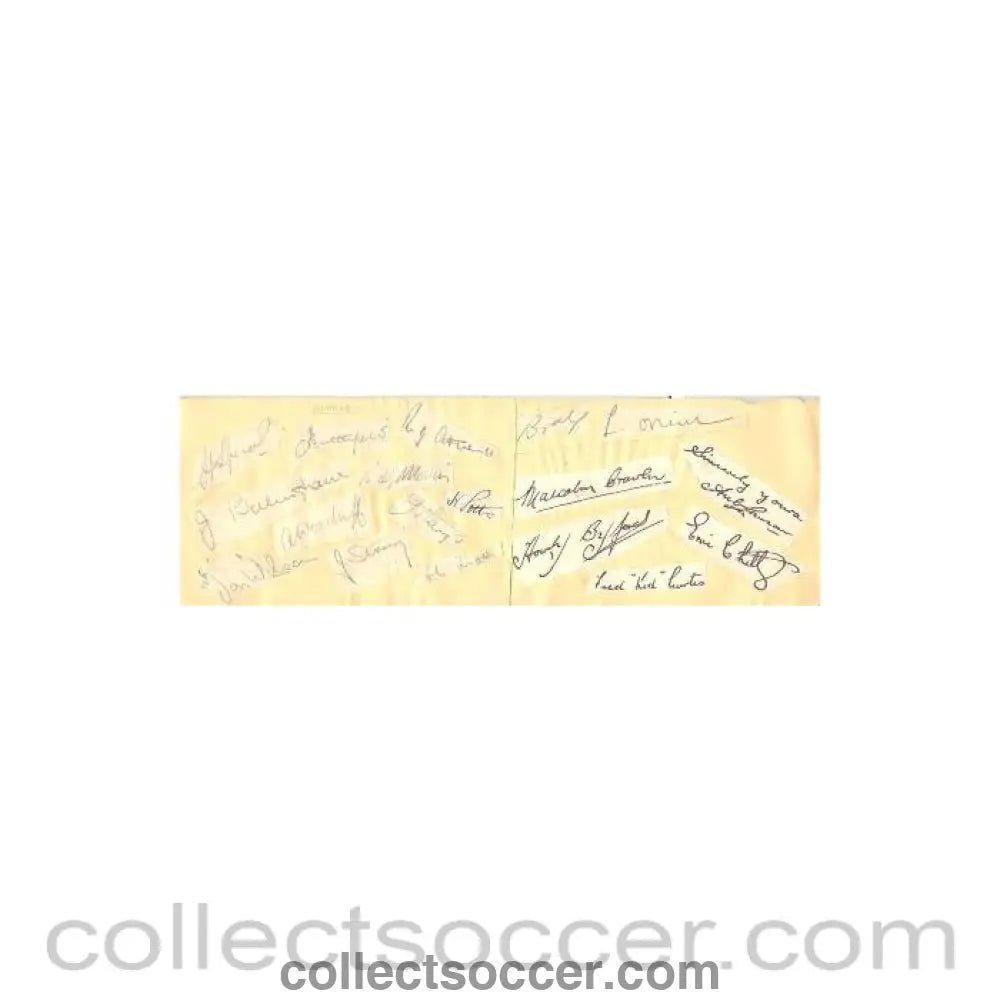 Blackpool and Burnley old autographs - Collect Soccer