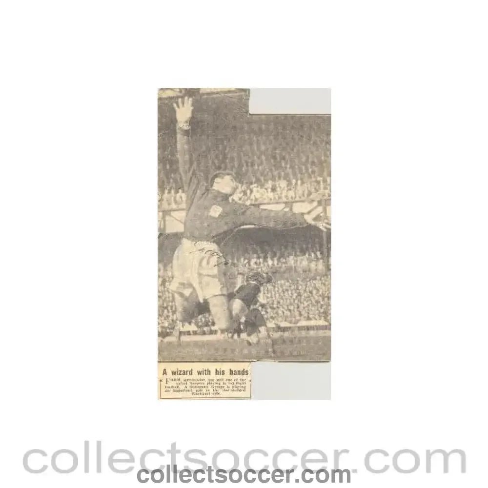 Blackpool George goalkeeper signed photo - Collect Soccer