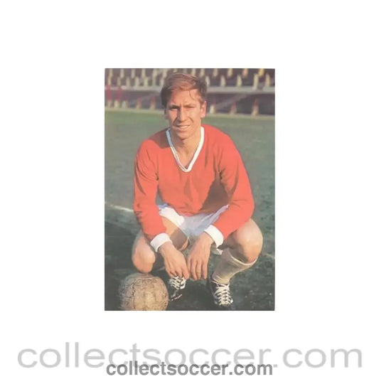 Bobby Charlton colour postcard