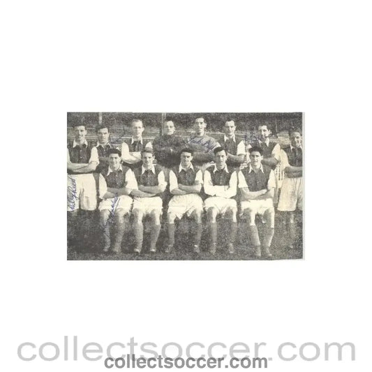 Brighton & Hove Albion team photograph newspaper cutting signed by six players