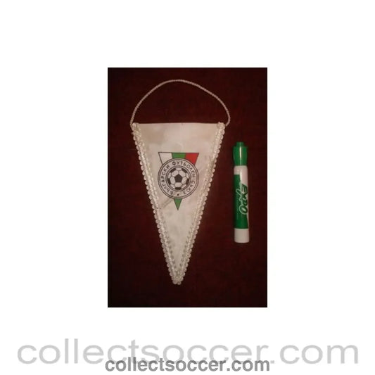 Bulgarian Football Association Pennant once property of the football referee Neil Midgley