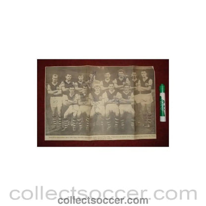 Burnley signed team photograph newspaper cutting - Collect Soccer