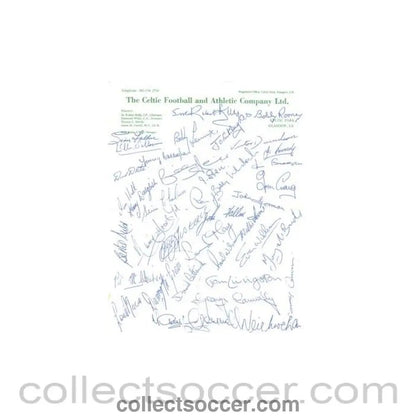 Celtic signatures - Collect Soccer