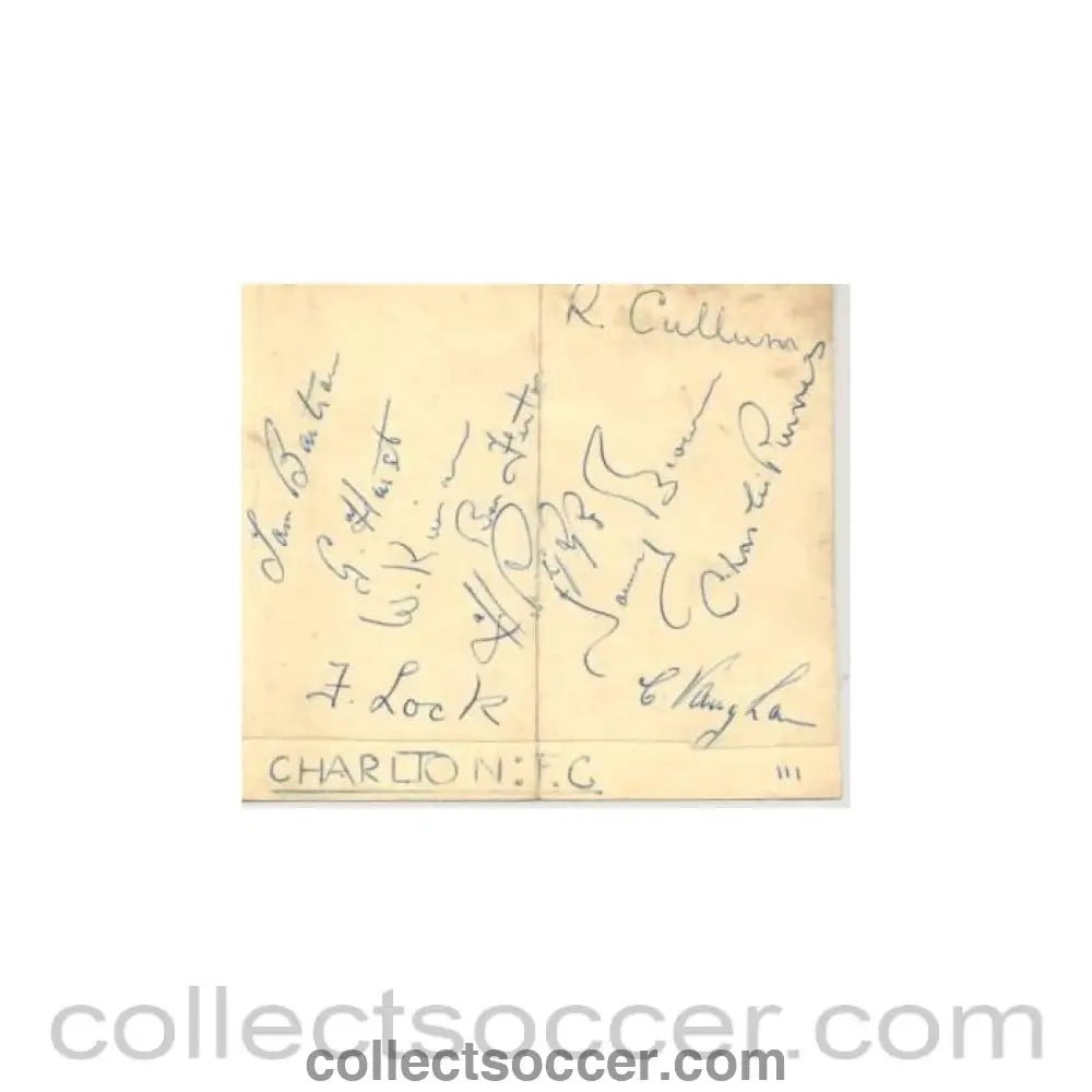 Charlton Athletic signatures of footballers - Collect Soccer