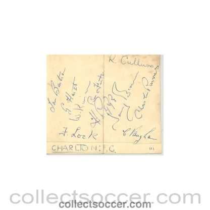 Charlton Athletic signatures of footballers - Collect Soccer