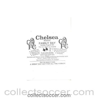 Chelsea Annual Family Day official programme of an unknown season - Collect Soccer