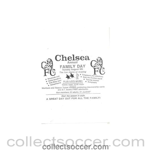 Chelsea Annual Family Day official programme of an unknown season