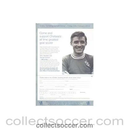 Chelsea - Bobby Tambling Benefit Dinner Tickets Booking Form