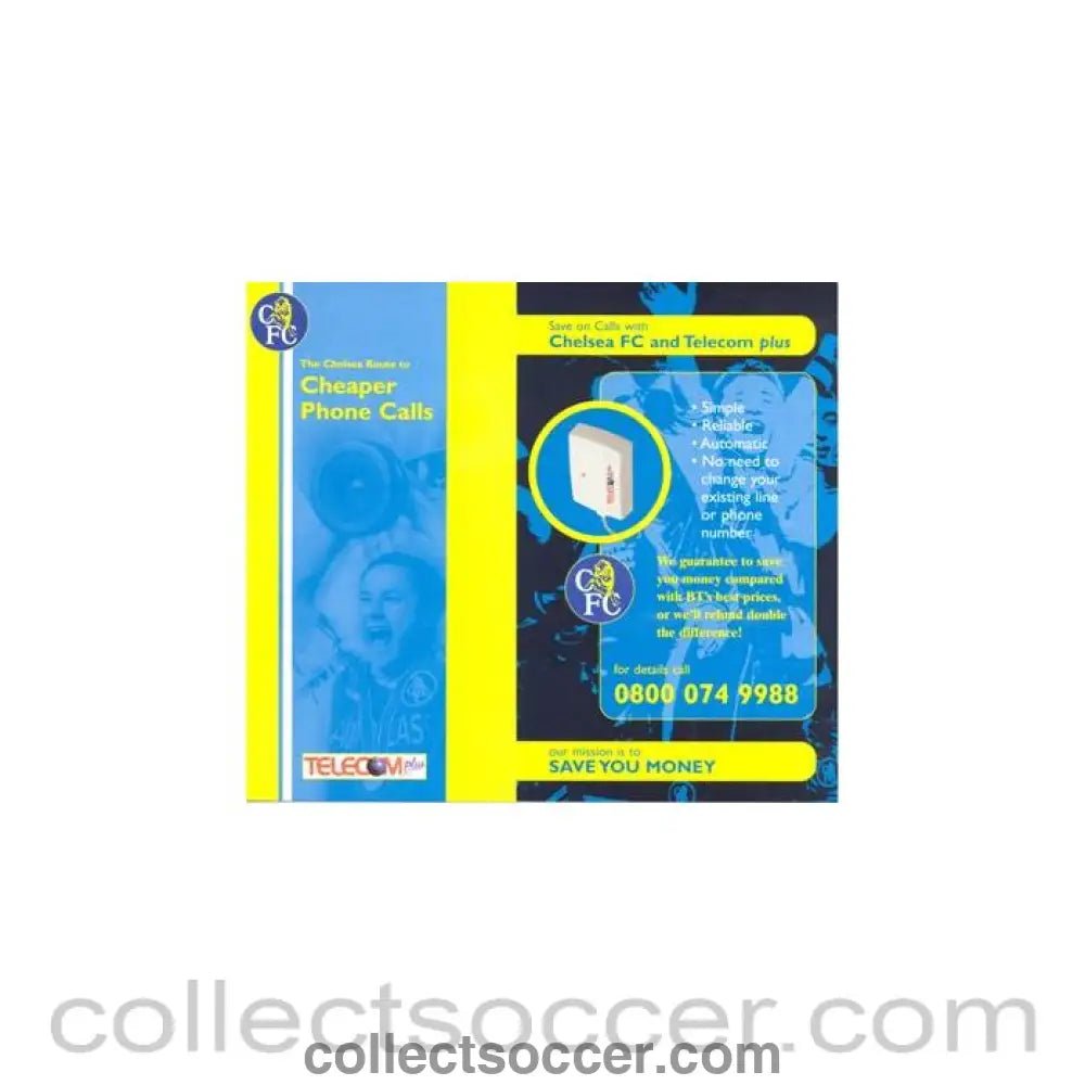Chelsea Cheaper Phone Calls leaflet - Collect Soccer