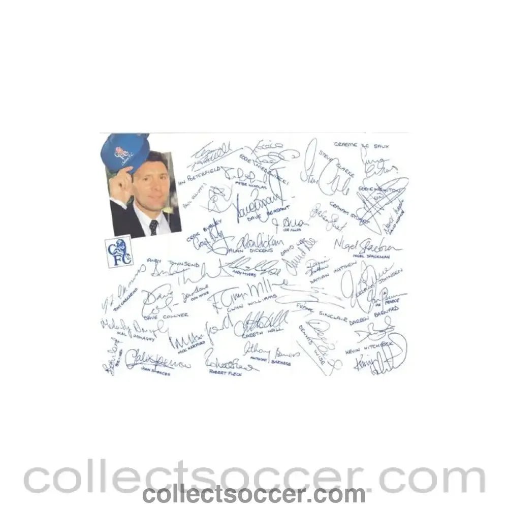 Chelsea Christmas greetings card with facsimile signatures of all footballers - Collect Soccer