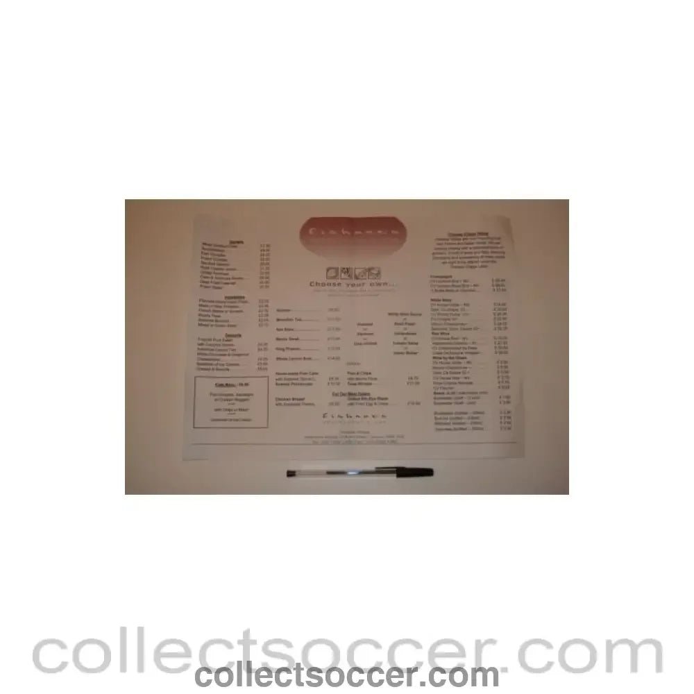 Chelsea Fishnets large menu - Collect Soccer