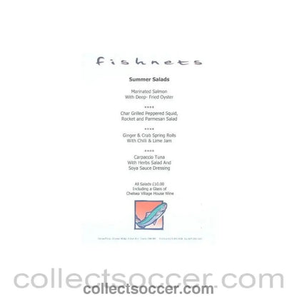 Chelsea Fishnets menu - Collect Soccer