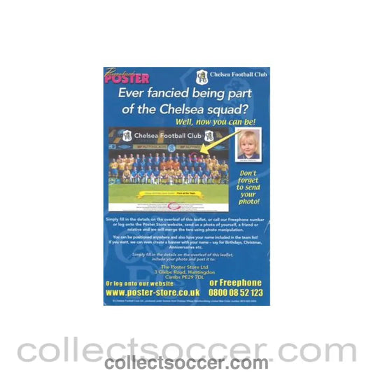 Chelsea leaflet & order form for a personalised poster
