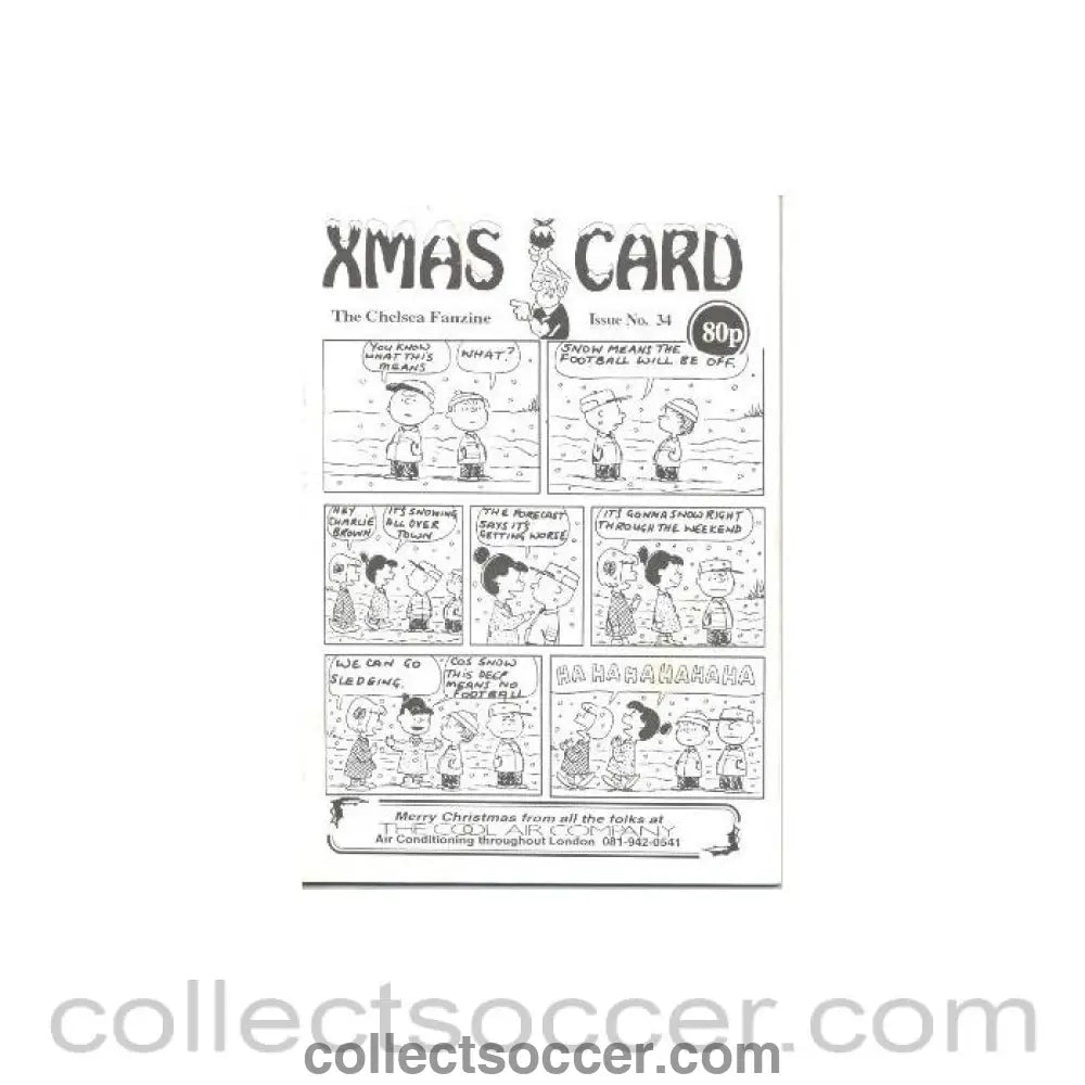 Chelsea Red Card Fanzine No:34 XMAS CARD