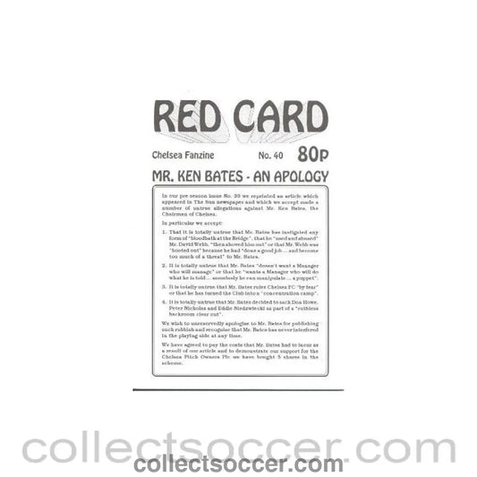 Chelsea Red Card Fanzine No:40