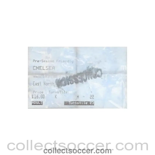 Chelsea ticket of a Pre-Season Friendly Match