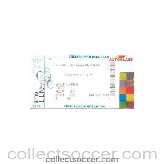 Chelsea v Coventry City unused ticket of an unknown season Premier League