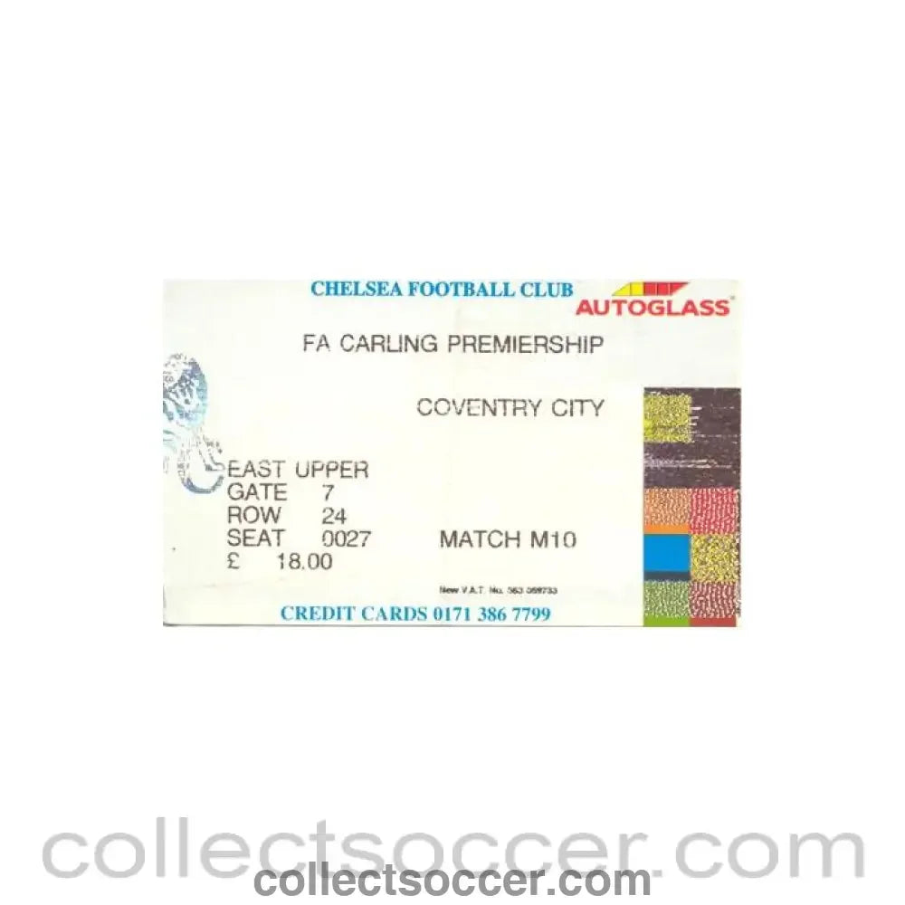 Chelsea v Coventry City used ticket of an unknown season Premier League