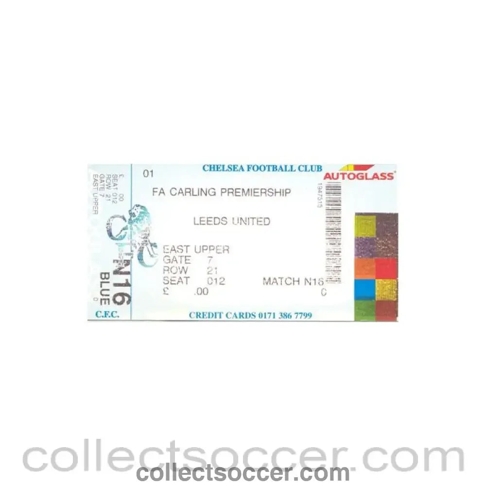 Chelsea v Leeds United ticket of an unknown season Premier League