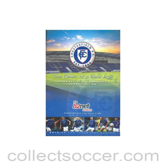 2010 - Chesterfield FC brochure 2010 - 2011 - Collect Soccer