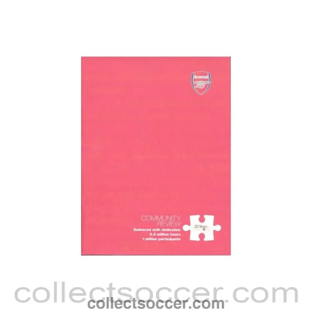Community Review 25 Years Community - official Arsenal brochure - Collect Soccer