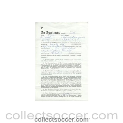 Contract between Coventry City FC and B.W. Hetchiner, originally signed by both sides - Collect Soccer