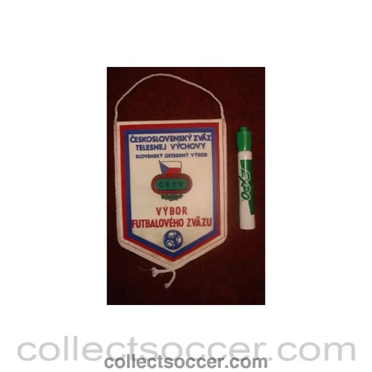 Czechoslovakia FA Pennant once property of the football referee Neil Midgley