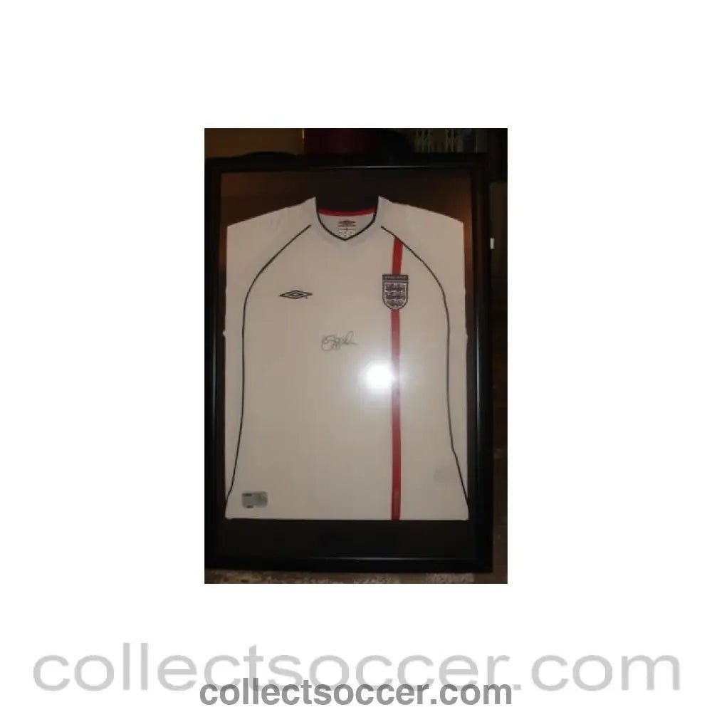 David Beckham Framed Signed Replica Shirt - Collect Soccer