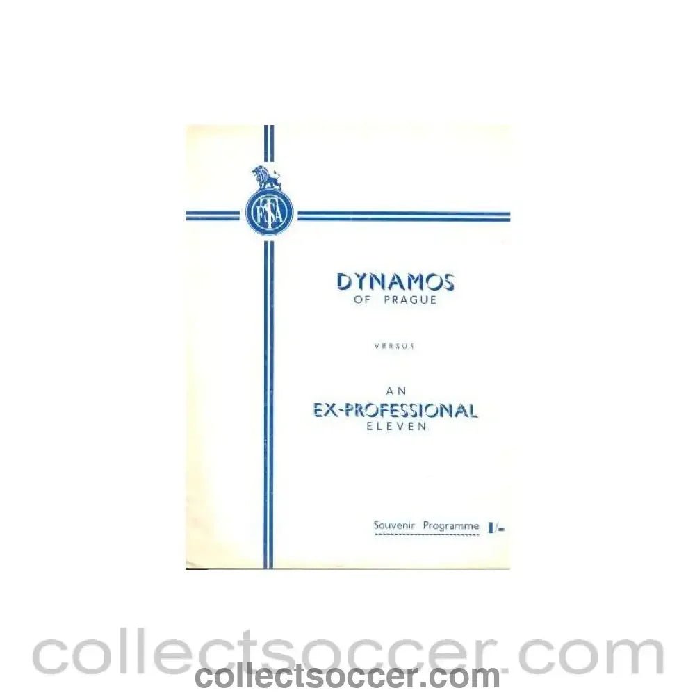 Dynamo Prague v Ex - Professional XI official programme - Collect Soccer