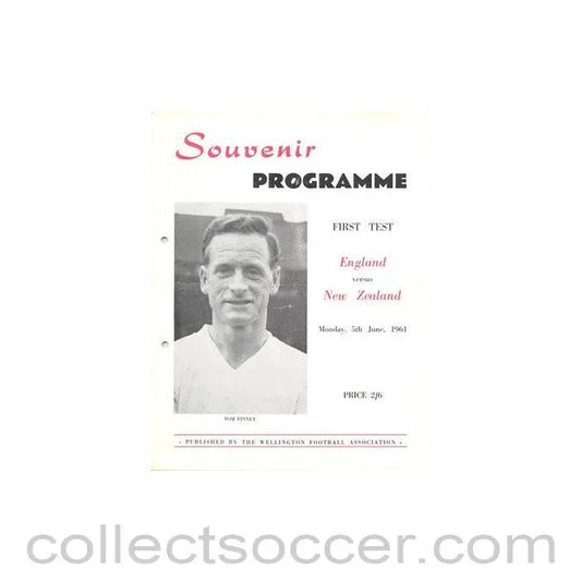 1961 - New Zealana v England official programme 05/06/1961 - Collect Soccer