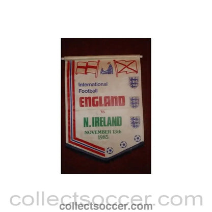 England v Northern Ireland large Pennant, 40 x 29 cm - Collect Soccer