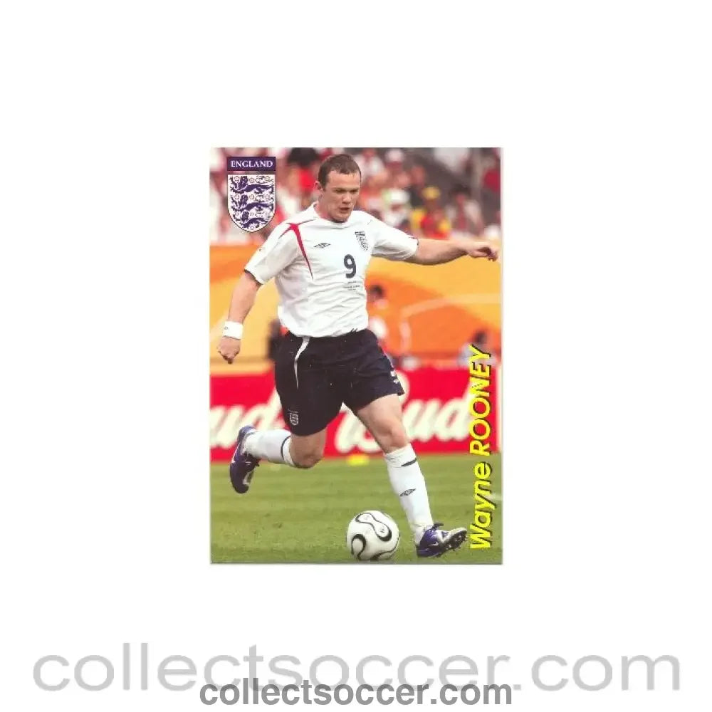 England Wayne Rooney Russian produced postcard