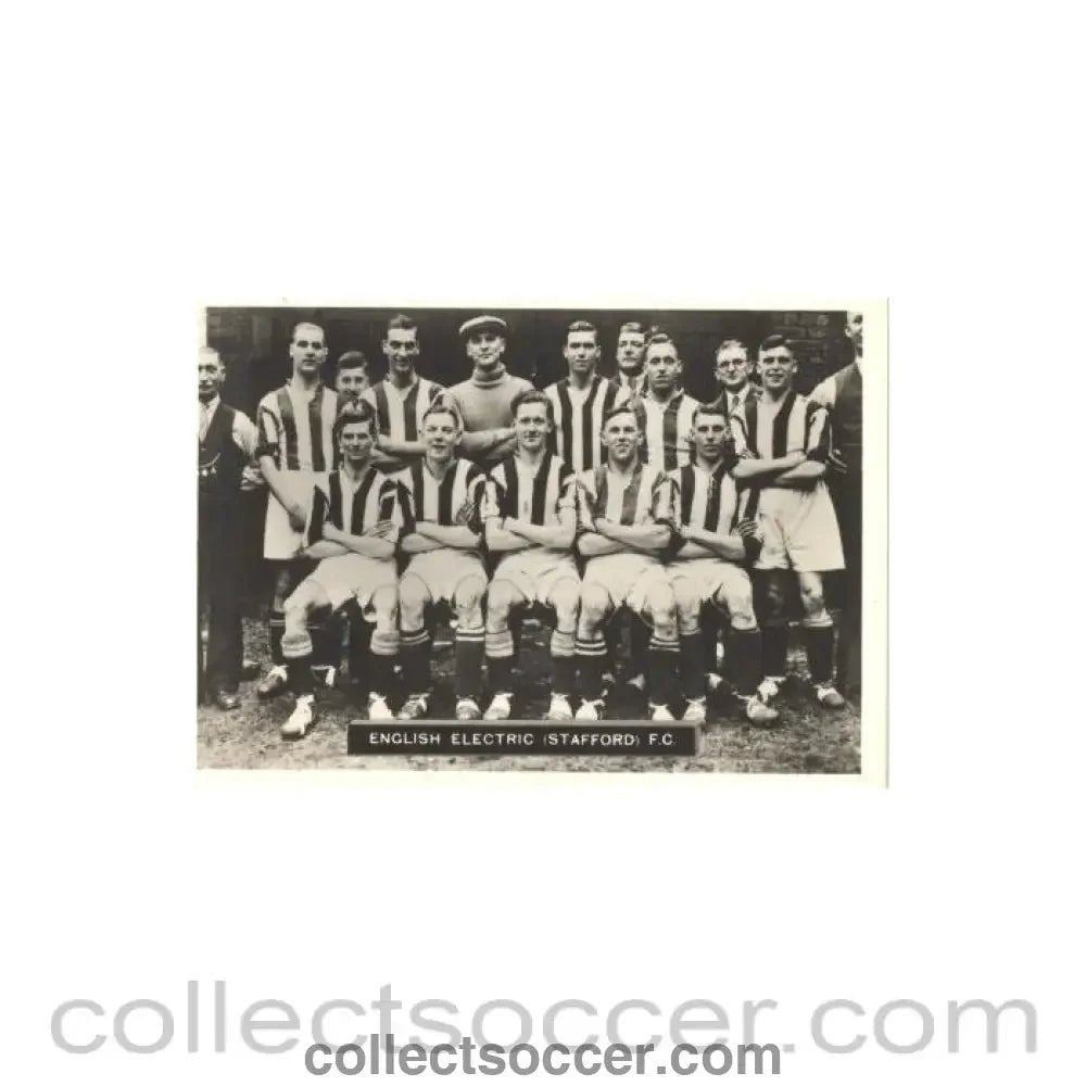 English Elecric Stafford FC Photocard - Collect Soccer