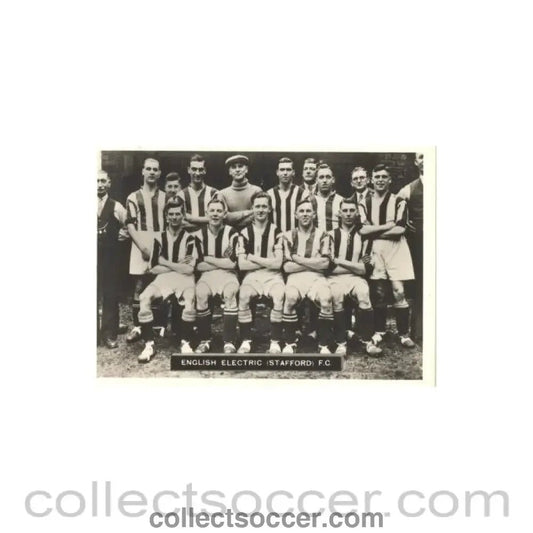 English Elecric Stafford FC Photocard - Collect Soccer