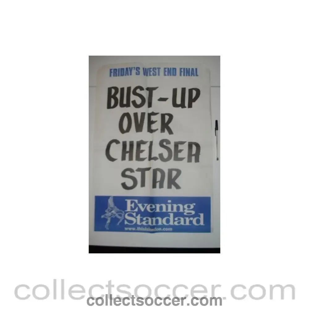 Evening Standard Bust - Up Over Chelsea Star poster - Collect Soccer