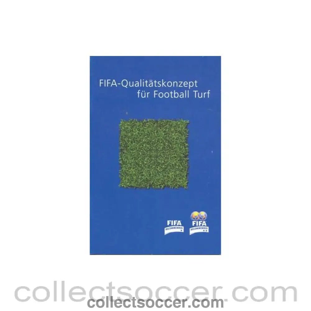 FIFA Quality Concept For Football Turf small brochure in German - Collect Soccer