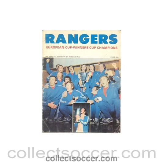 Glasgow Rangers European Cup - Winners' Cup Champions brochure - Collect Soccer