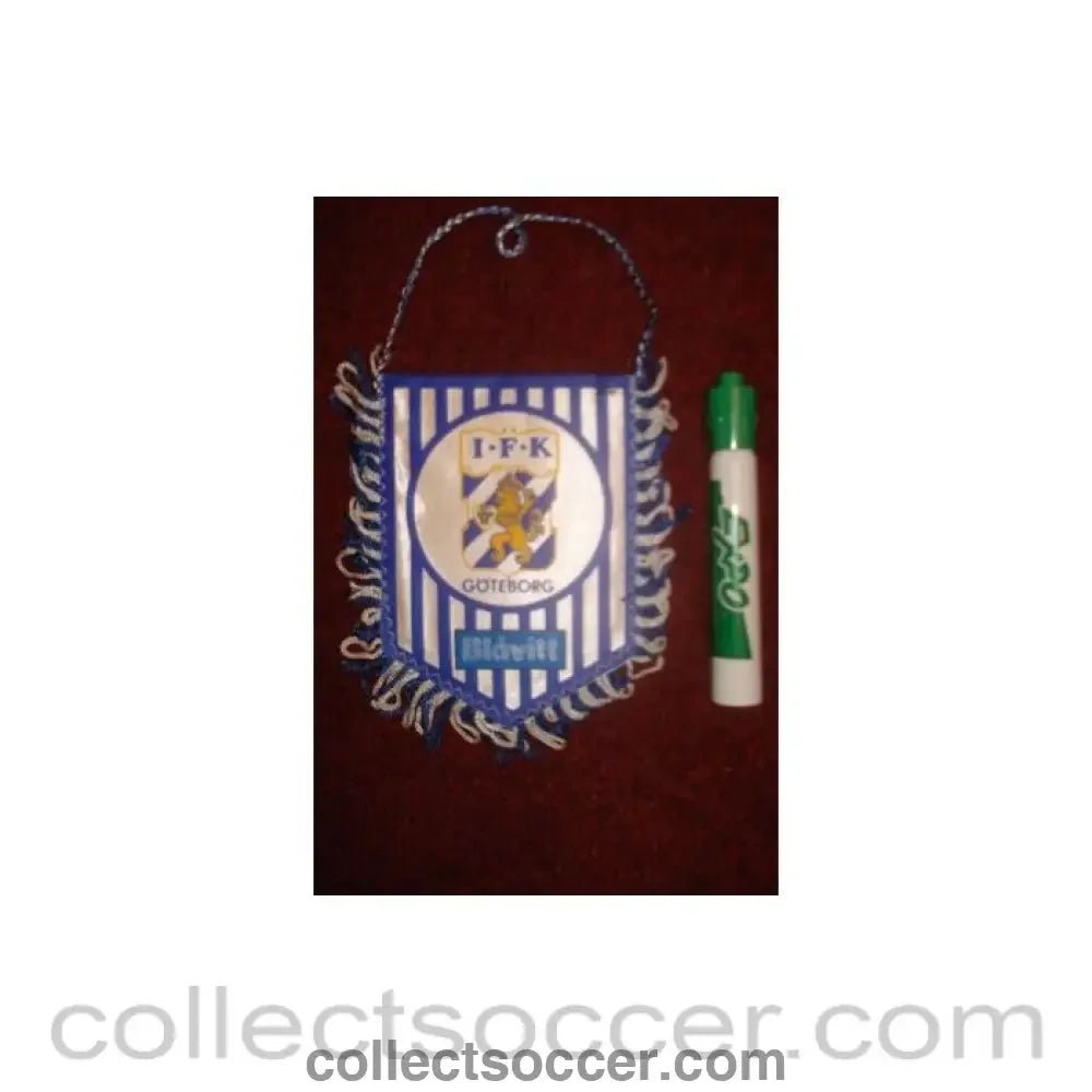 Goteborg small Pennant once property of the football referee Neil Midgley - Collect Soccer
